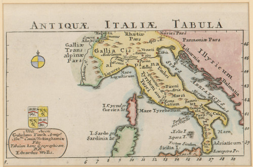Antiquae Italiae tabula   / D. D. Edvardus Wells.