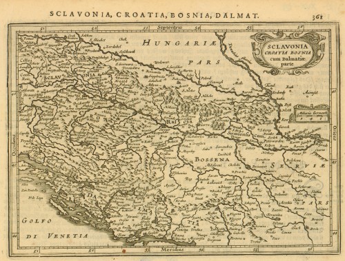 Sclavonia, Croatia, Bosnia cum Dalmatiae parte   / [Gerard Mercator ; Jodocus Hondius].