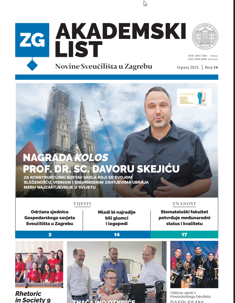 Akademski list : novine Sveučilišta u Zagrebu : 16(2025) / glavni urednik Petar Bilobrk