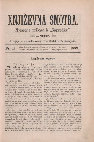 Književna smotra : mjesečna priloga k 