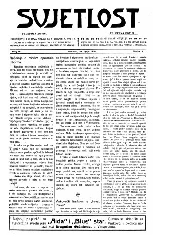 Svjetlost : 5,25(1909) / odgovorni urednik Antun Rott.