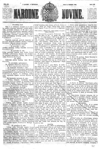 Narodne novine : 16,286(1850) / učrednik Ljudevit Gaj.