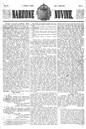 Narodne novine : 16,4(1850) / učrednik Ljudevit Gaj.