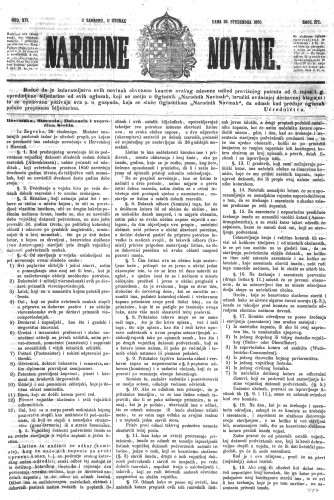 Narodne novine : 16,272(1850) / učrednik Ljudevit Gaj.