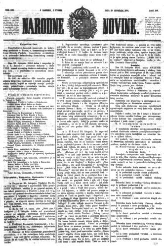 Narodne novine : 16,249(1850) / učrednik Ljudevit Gaj.