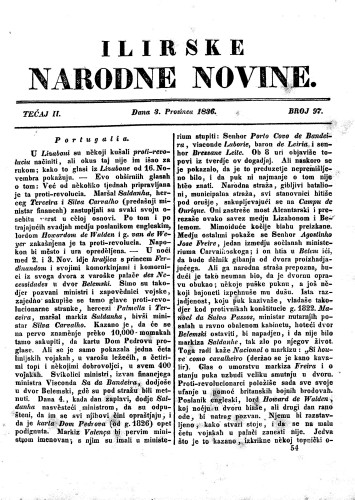 Ilirske narodne novine : 2,97(1836) / redaktor Ljudevit Gay.
