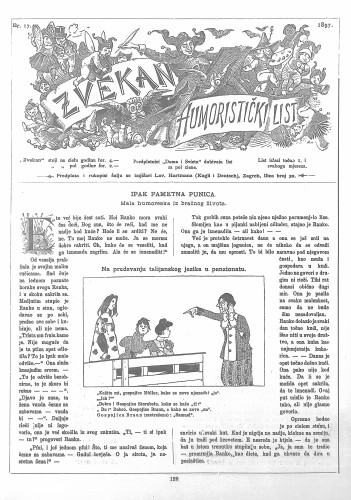 Zvekan : humoristički list : 8,17(1897) / odgovorni urednik August Šek.