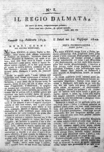 Il Regio Dalmata. : 8(1809)