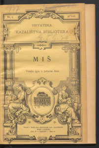 Miš : vesela igra u jednom činu / po francuzkom preveo J. Romanić.