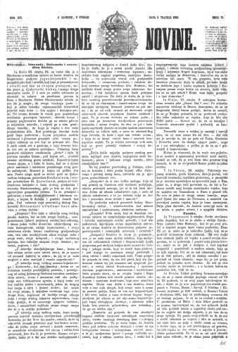 Narodne novine : 16,75(1850) / učrednik Ljudevit Gaj.