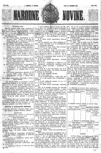 Narodne novine : 16,296(1850) / učrednik Ljudevit Gaj.