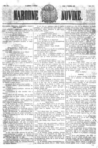 Narodne novine : 16,281(1850) / učrednik Ljudevit Gaj.