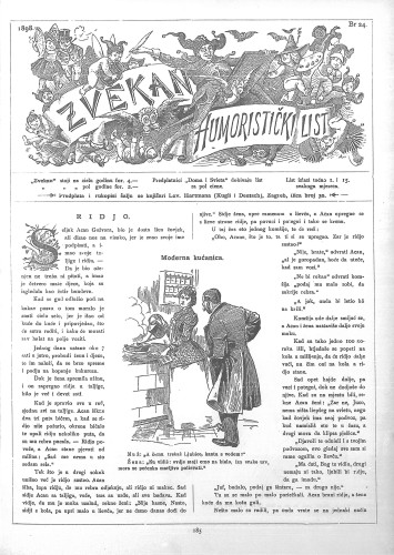 Zvekan : humoristički list : 9,24(1898) / odgovorni urednik Vojko Vezmar.