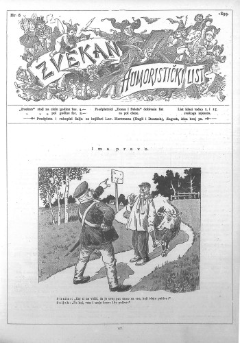 Zvekan : humoristički list : 10,6(1899) / odgovorni urednik Vojko Vezmar.