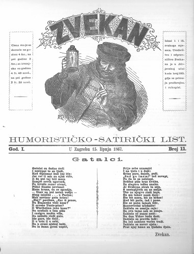 Zvekan : humorističko-satirički list : 1,11(1867) / [odgovorni urednik Marko Manasteriotti].