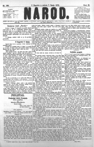 Narod : 2,130(1873) / odgovorni urednik Mirko Mikulčić.