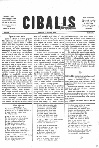 Cibalis : 2,16(1906) / odgovorni urednik Anton Rott.