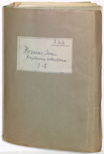 Kozarac, Ivan (književna ostavština) 
