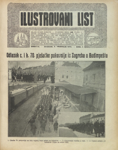 Ilustrovani list : 1,14(1914) / odgovorni urednik Dragutin Balog.