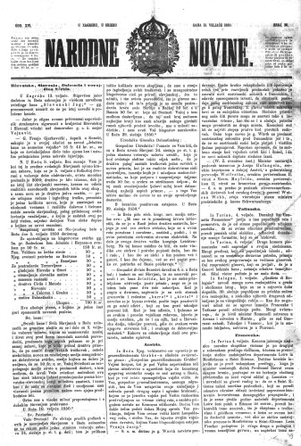 Narodne novine : 16,36(1850) / učrednik Ljudevit Gaj.