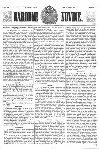 Narodne novine : 16,118(1850) / učrednik Ljudevit Gaj.