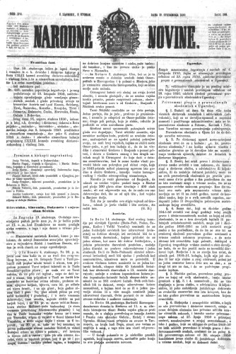 Narodne novine : 16,266(1850) / učrednik Ljudevit Gaj.