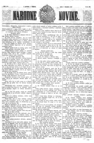 Narodne novine : 16,282(1850) / učrednik Ljudevit Gaj.
