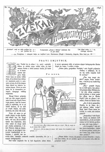 Zvekan : humoristički list : 7,22(1896) / odgovorni urednik August Šek.