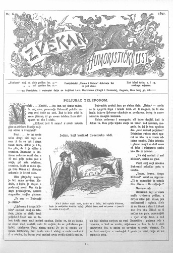 Zvekan : humoristički list : 8,6(1897) / odgovorni urednik August Šek.