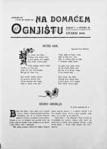 Na domaćem ognjištu : list za porodicu : 1,3(1900) / [urednice Marija Jambrišak i Jagoda Truhelka].