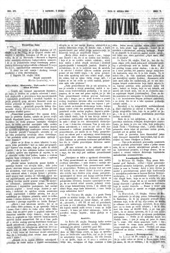 Narodne novine : 16,71(1850) / učrednik Ljudevit Gaj.