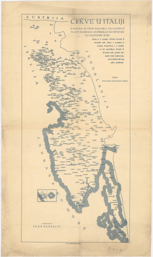 Crkve u Italiji : u kojima se prije dolaska talijanskih vlasti slobodno upotrebljavao hrvatski ili slovenski jezik / narisao Fran Barbalić