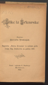 Slike iz Švicarske / napisao Davorin Trstenjak.