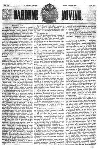 Narodne novine : 16,231(1850) / učrednik Ljudevit Gaj.