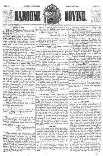 Narodne novine : 16,212(1850) / učrednik Ljudevit Gaj.