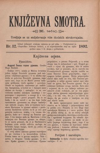 Književna smotra : mjesečna priloga k 