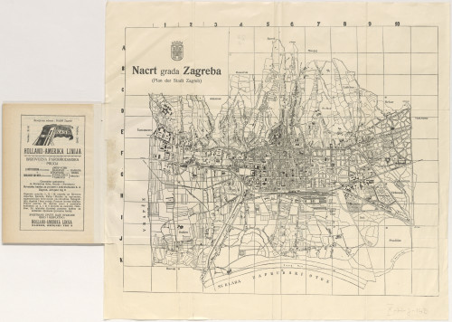 Nacrt grada Zagreba = Plan der Stadt Zagreb : popis ulica, trgova i cesta javnih zgrada... 