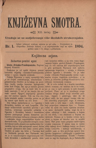 Književna smotra : mjesečna priloga k 
