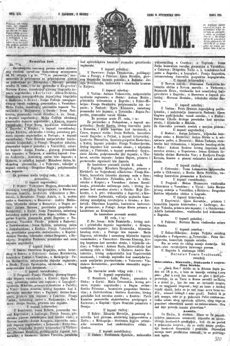 Narodne novine : 16,255(1850) / učrednik Ljudevit Gaj.