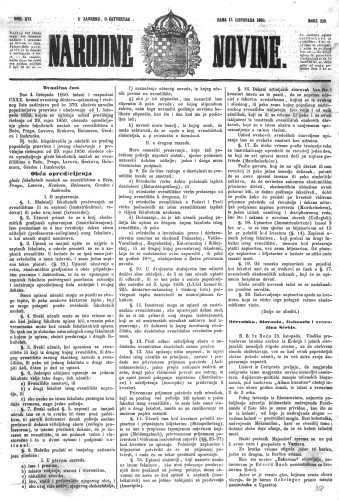 Narodne novine : 16,239(1850) / učrednik Ljudevit Gaj.