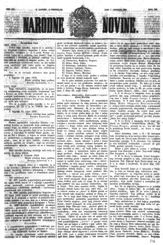 Narodne novine : 16,230(1850) / učrednik Ljudevit Gaj.