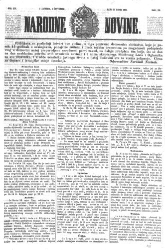 Narodne novine : 16,221(1850) / učrednik Ljudevit Gaj.