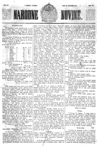 Narodne novine : 16,267(1850) / učrednik Ljudevit Gaj.