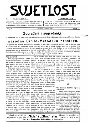 Svjetlost : 5,27(1909) / odgovorni urednik Antun Rott.