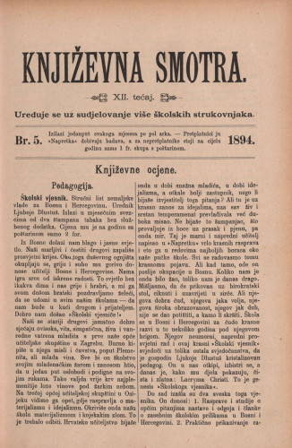 Književna smotra : mjesečna priloga k 