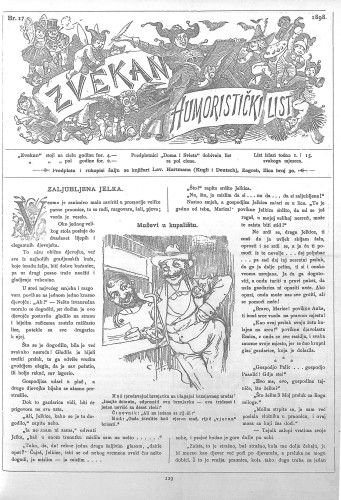 Zvekan : humoristički list : 9,17(1898) / odgovorni urednik Vojko Vezmar.