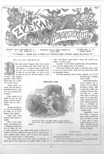 Zvekan : humoristički list : 9,9(1898) / odgovorni urednik Vojko Vezmar.