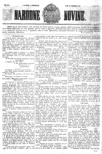 Narodne novine : 16,271(1850) / učrednik Ljudevit Gaj.