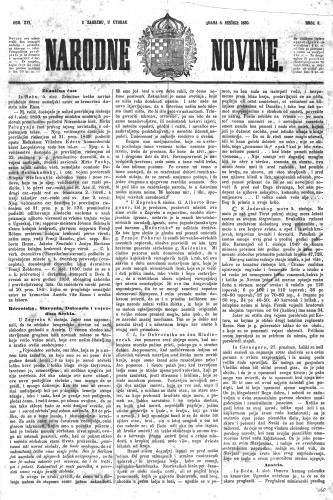 Narodne novine : 16,6(1850) / učrednik Ljudevit Gaj.