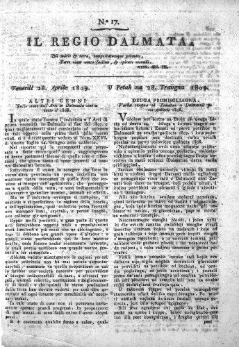 Il Regio Dalmata. : 17(1809)